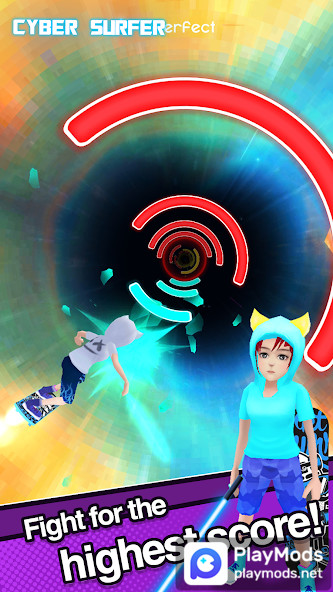Cyber Surfer: Beat & Skateboard<span>(no ads)</span> screenshot image 3_Popularmodapk.com