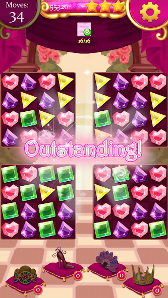 Princess Jewels Fever: Match 3<span>(Mod APK)</span> screenshot image 4_Popularmodapk.com