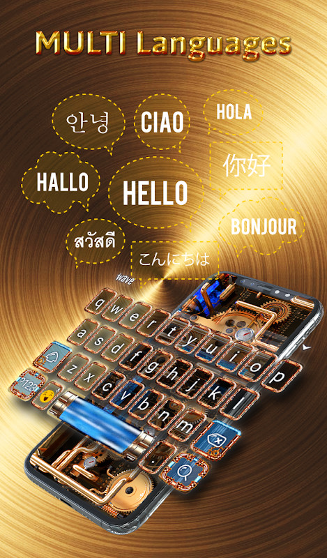 Cool Wallpapers and Keyboard - Steampunk Pipes screenshot image 2_Popularmodapk.com