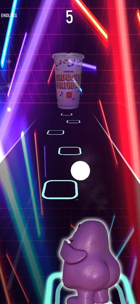 The Grimace Shake Tiles Hop 3D screenshot image 1_Popularmodapk.com