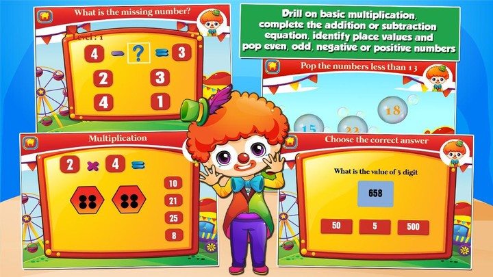 Second Grade Games: Circus Fun screenshot image 2_Popularmodapk.com