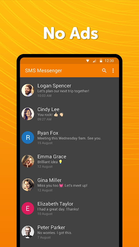 Simple SMS Messenger screenshot image 3_Popularmodapk.com