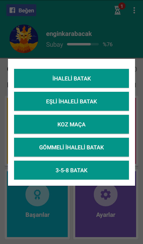 Batak - Tekli, Eşli, Koz Maça screenshot image 13_Popularmodapk.com