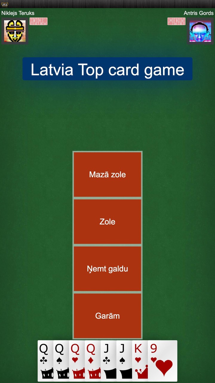 Latvian card game: RaccoonZole screenshot image 1_Popularmodapk.com
