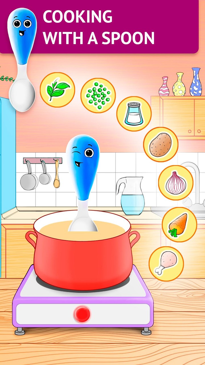 Baby Spoon: Feeding Game screenshot image 1_Popularmodapk.com