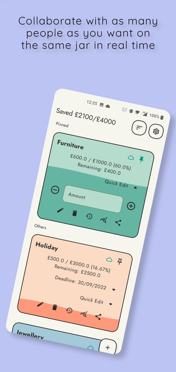 JamJars: Savings Tracker screenshot image 3_Popularmodapk.com