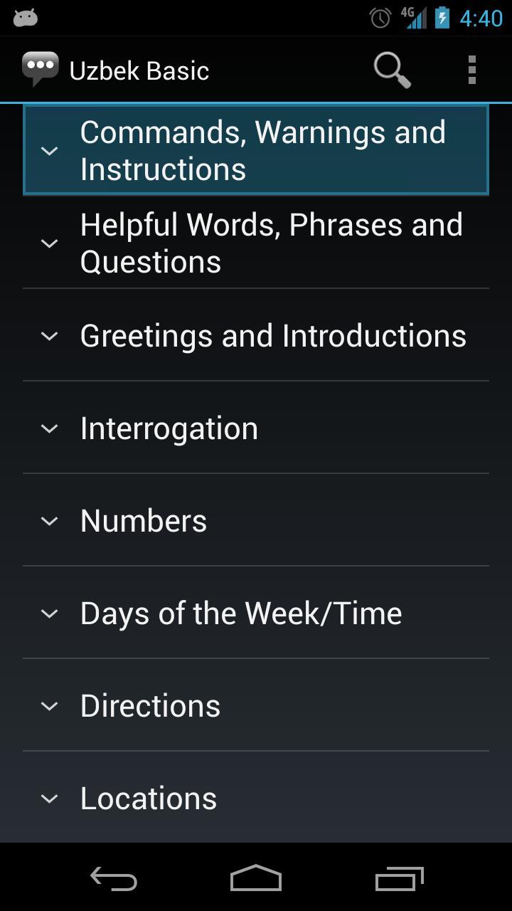 Uzbek Basic Phrases screenshot image 25_Popularmodapk.com