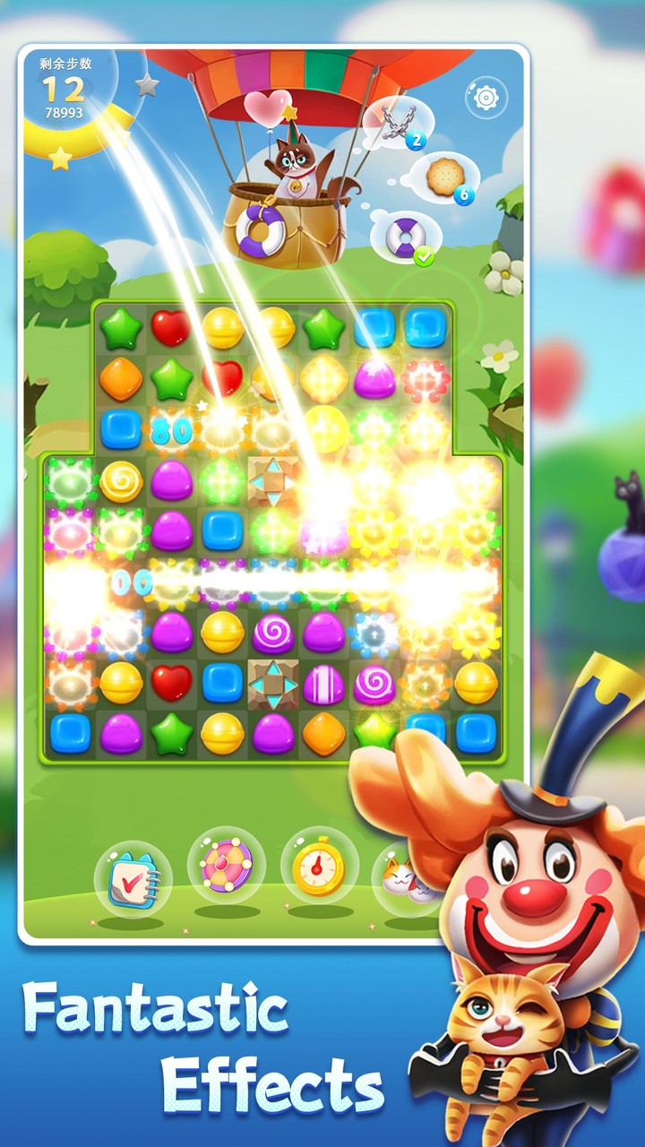 Candy Cat: Match 3 puzzle game screenshot image 4_Popularmodapk.com