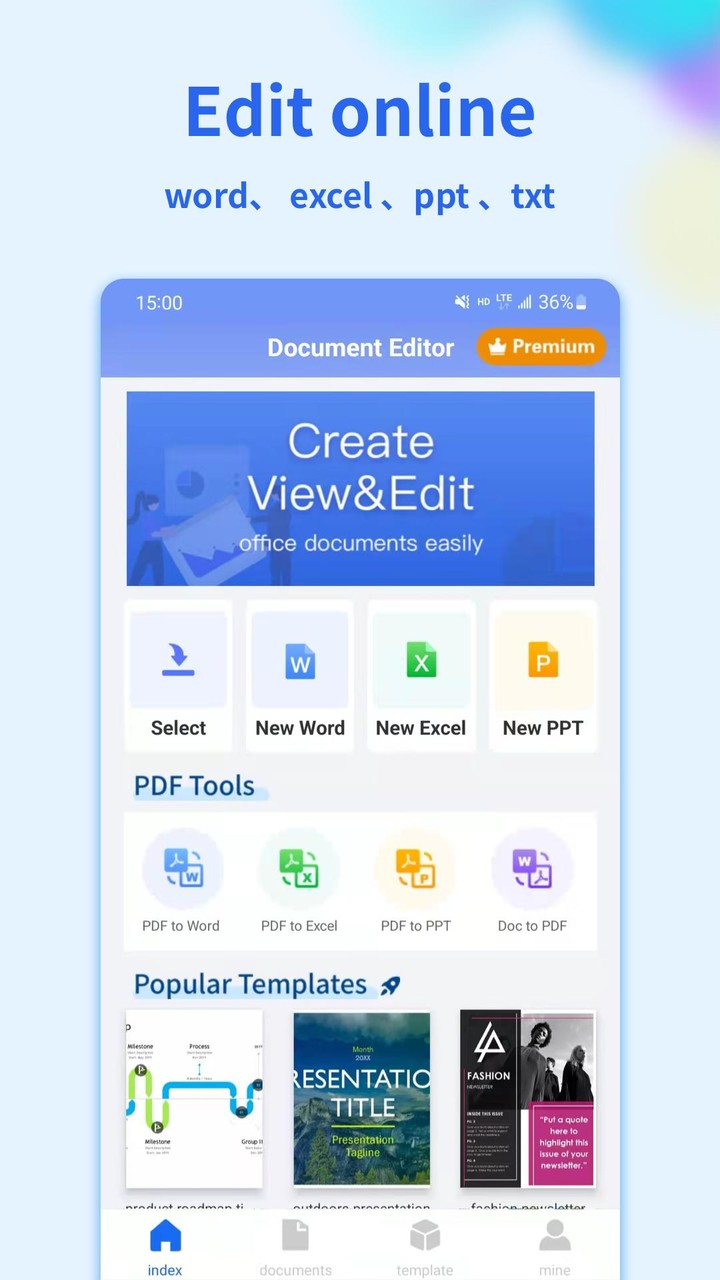 Document Editor:Word,Excel screenshot image 1_Popularmodapk.com