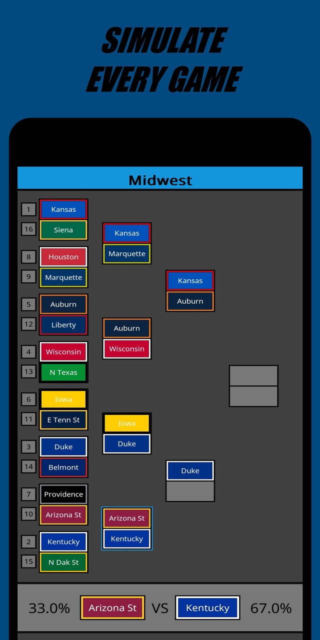 March Sadness - Bracket Sim screenshot image 7_Popularmodapk.com