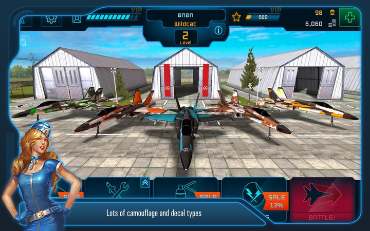 Battle of Warplanes: War-Games screenshot image 3_Popularmodapk.com