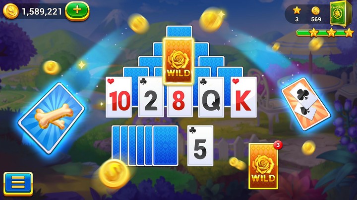 Solitaire Tripeaks Garden screenshot image 2_Popularmodapk.com