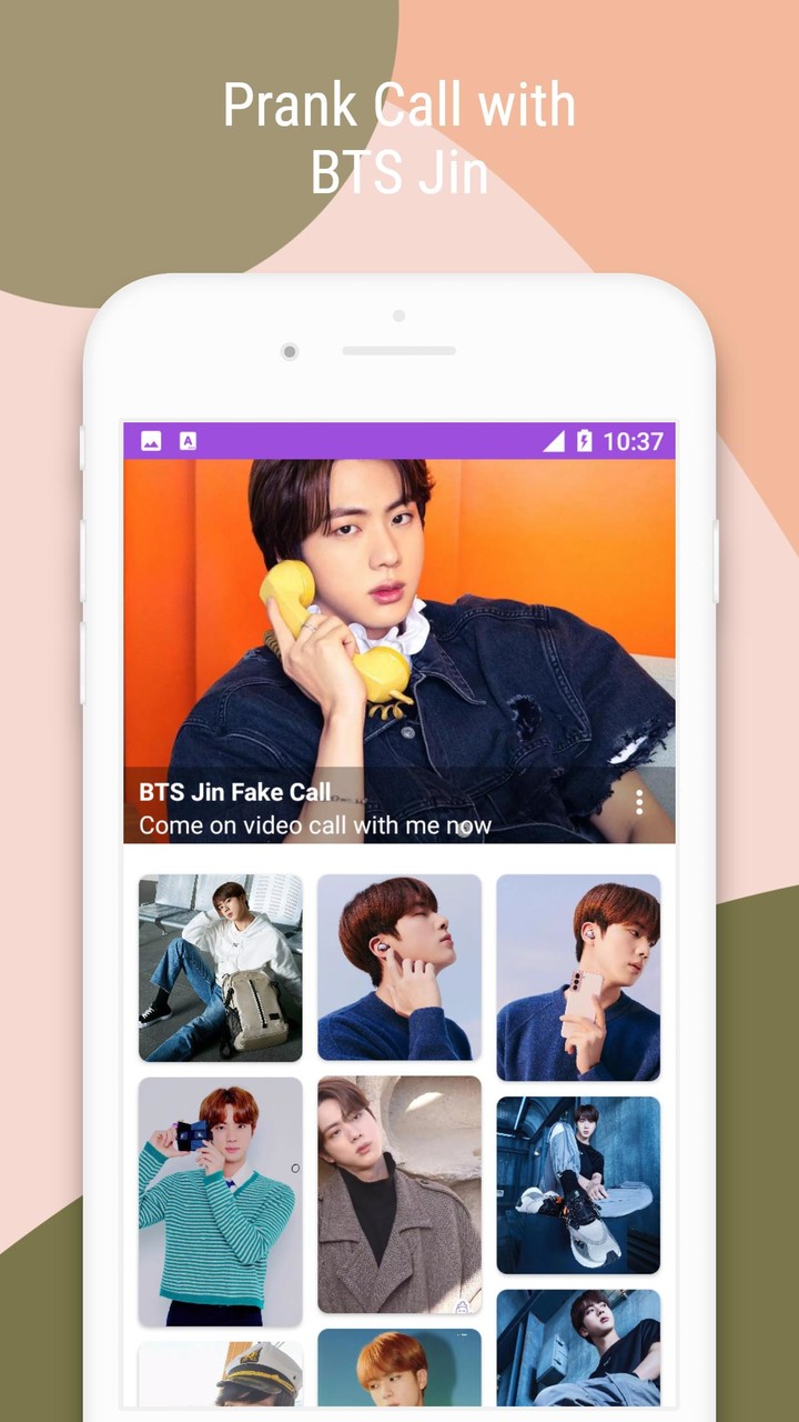 Kim Seok-jin BTS Fake Call screenshot image 7_Popularmodapk.com