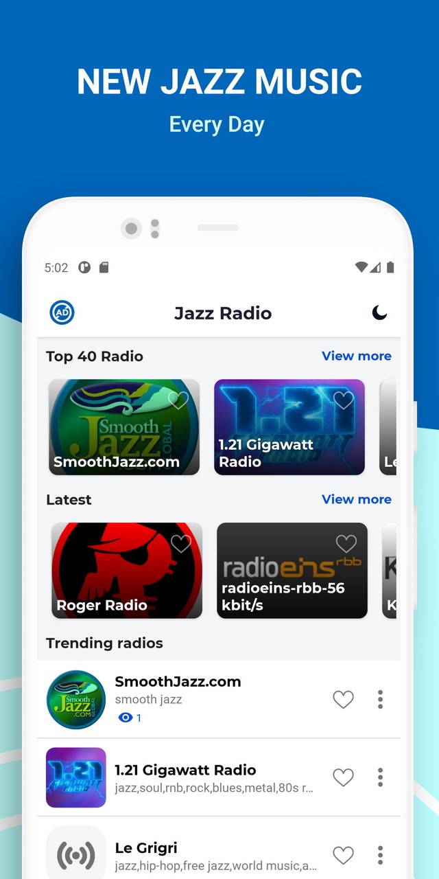 Jazz Radio: Blues Music online screenshot image 8_Popularmodapk.com