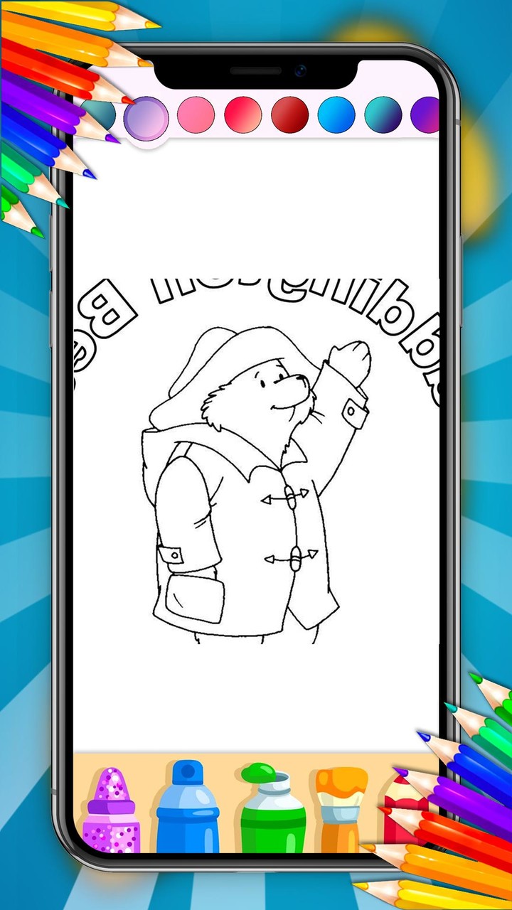 Paddington Coloring Game 4K screenshot image 2_Popularmodapk.com