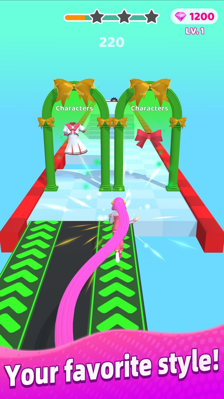 Racing Hair - Music Dance 3D screenshot image 4_Popularmodapk.com