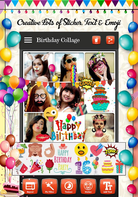 Birthday Photo Collage Maker screenshot image 2_Popularmodapk.com