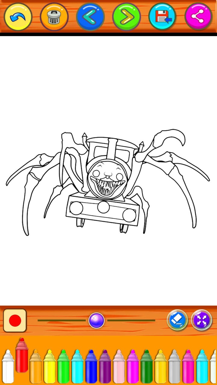 Choo Charlie Coloring Book screenshot image 3_Popularmodapk.com