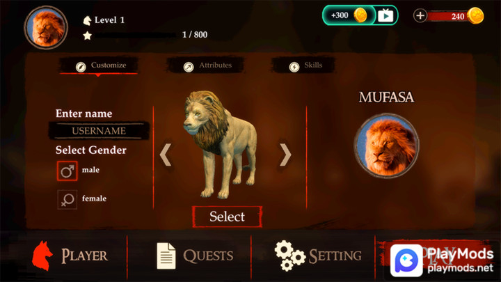 The Lion<span>(Unlimited Resources)</span> screenshot image 1_Popularmodapk.com