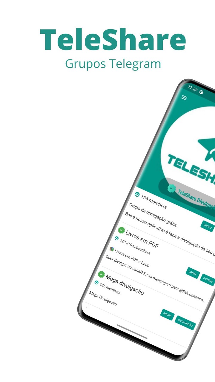 TeleShare - Grupos Telegram screenshot image 1_Popularmodapk.com