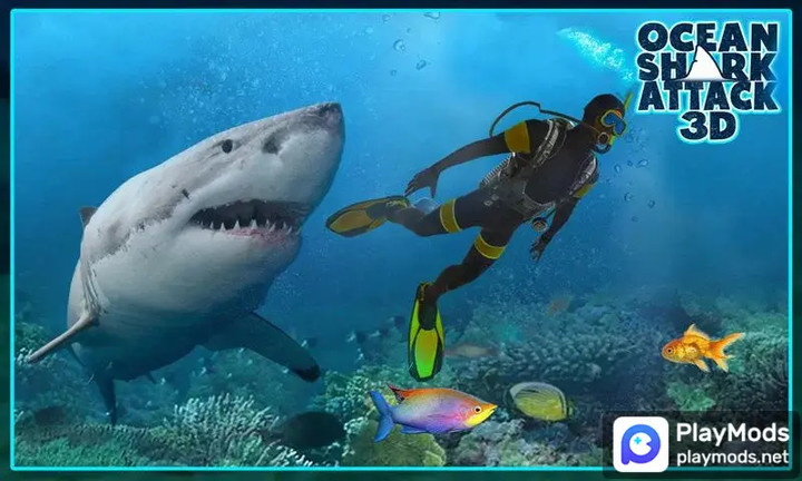 Shark Attack Spear Fishing 3D<span>(Unlock all levels)</span> screenshot image 5_Popularmodapk.com