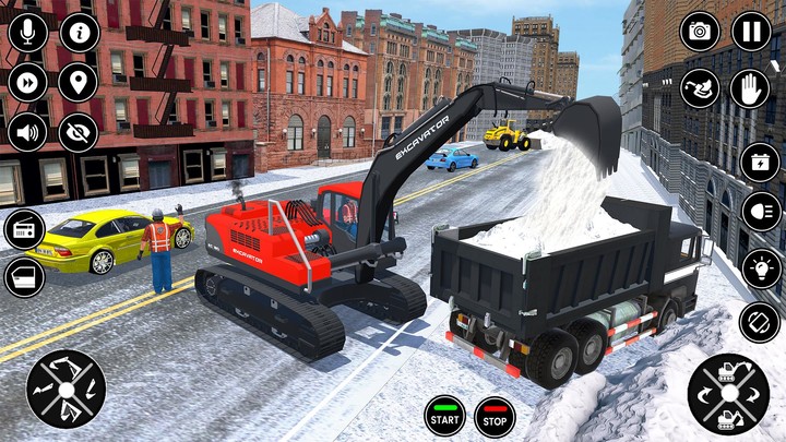Snow Excavator Dump Truck Game screenshot image 1_Popularmodapk.com