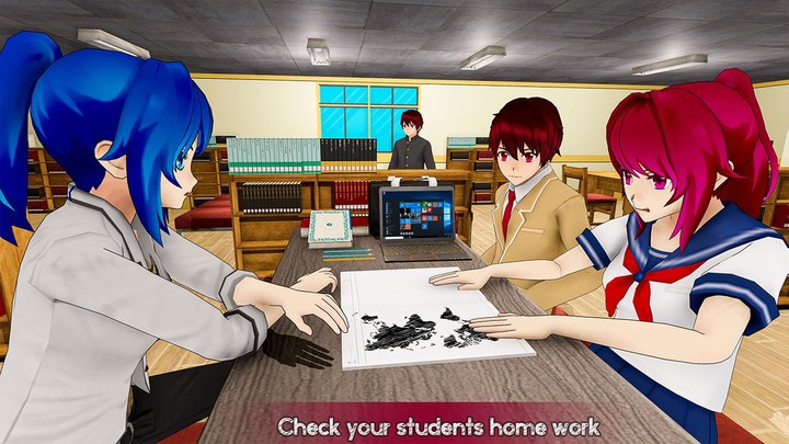 Anime Girl School Teacher 3D screenshot image 5_Popularmodapk.com