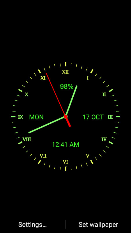 Analog Clock Live Wallpaper screenshot image 2_Popularmodapk.com