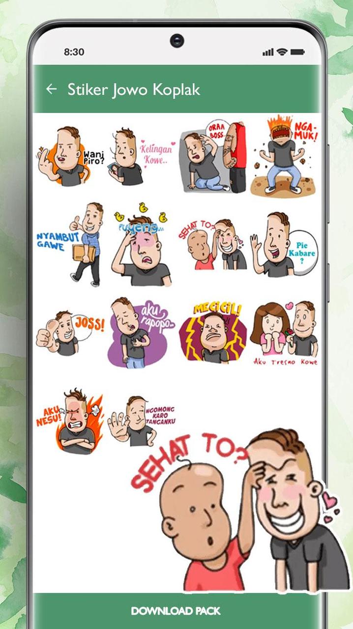 Stiker Jowo Koplak Lucu Misuh screenshot image 8_Popularmodapk.com