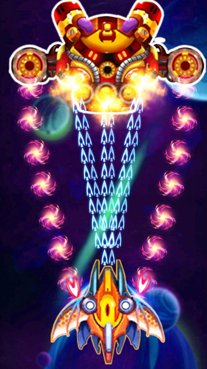 Falcon Attack : Space Shooter screenshot image 2_Popularmodapk.com