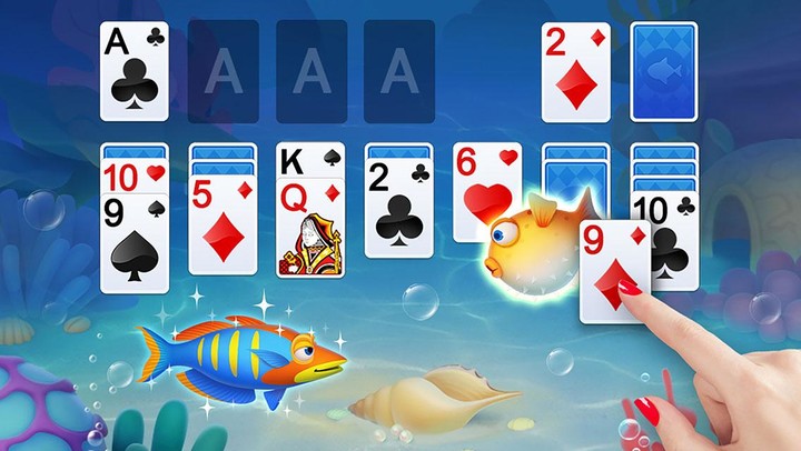 Solitaire Klondike Fish screenshot image 1_Popularmodapk.com