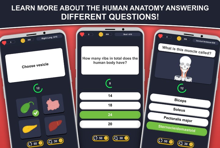 Anato Trivia -  Quiz Anatomy screenshot image 1_Popularmodapk.com