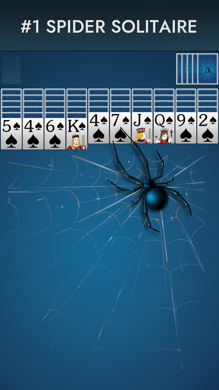 Spider Solitaire Card Game screenshot image 1_Popularmodapk.com