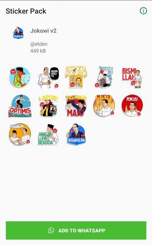 Jokowi Sticker for Whatsapp ve screenshot image 2_Popularmodapk.com