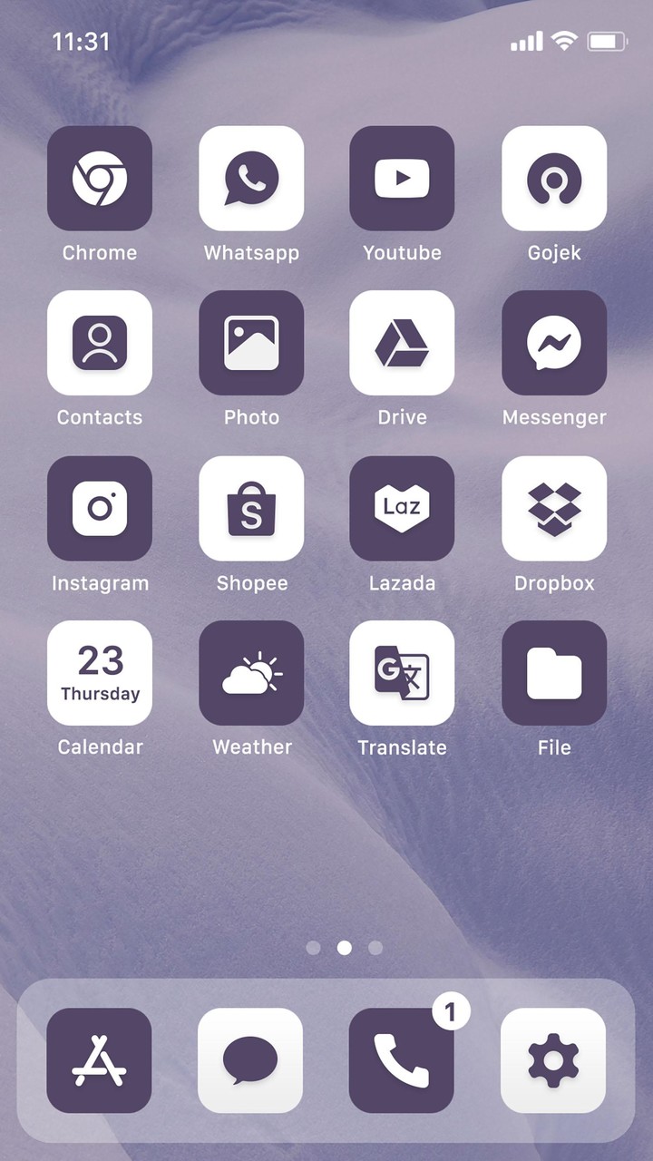 Wow Violet Theme - Icon Pack screenshot image 1_Popularmodapk.com