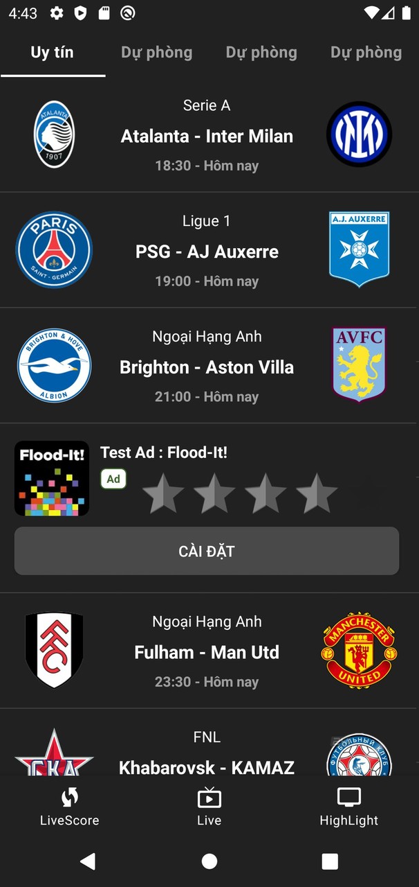 Xem Bóng Đá screenshot image 5_Popularmodapk.com