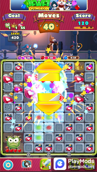 Jewel Dungeon - Match 3 Puzzle<span>(Unlimited money)</span> screenshot image 5_Popularmodapk.com
