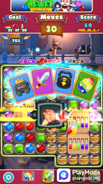 Jewel Dungeon - Match 3 Puzzle<span>(Unlimited money)</span> screenshot image 2_Popularmodapk.com