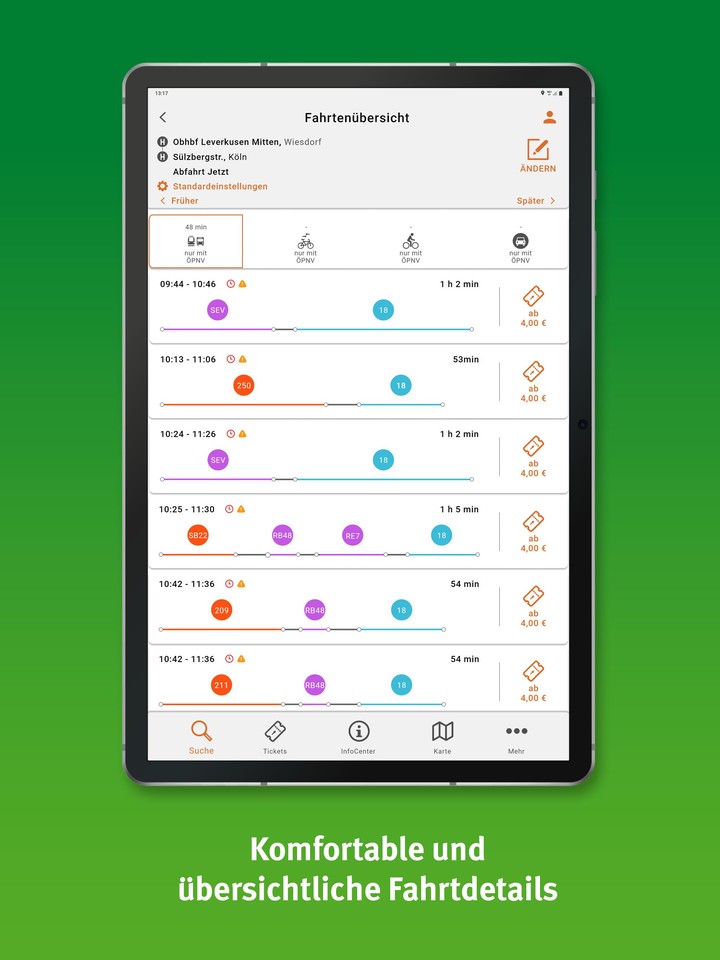 VRR App – Bus, Bahn, Bike, P+R screenshot image 12_Popularmodapk.com