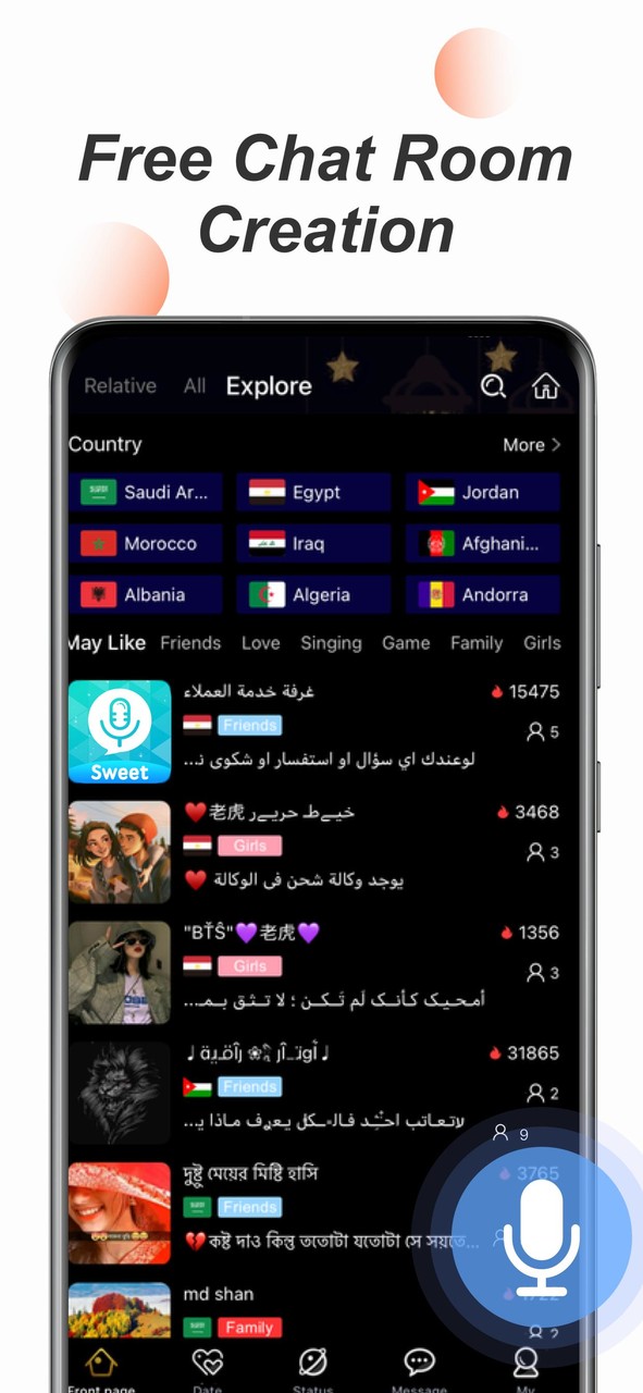 SweetChat voice chat room screenshot image 5_Popularmodapk.com