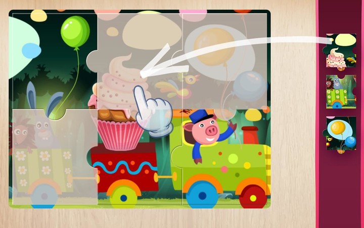 Puzzle for kids - learn food screenshot image 2_Popularmodapk.com