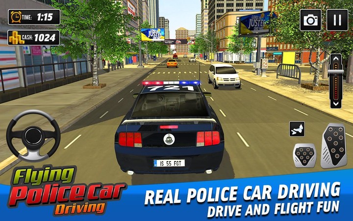 Flying Police Car Driving Game screenshot image 2_Popularmodapk.com