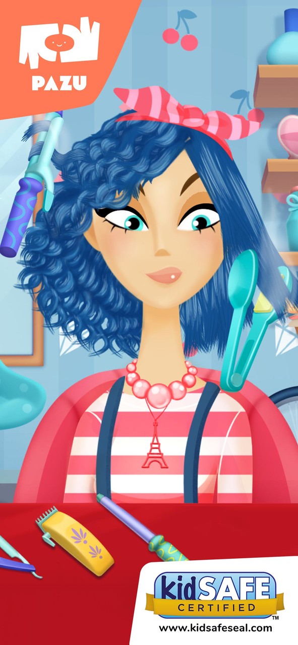 Pazu Girls hair salon 2 screenshot image 1_Popularmodapk.com