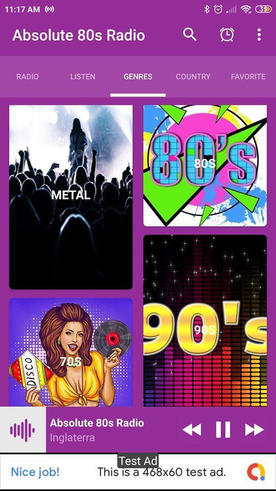 Absolute 80s radio station UK screenshot image 3_Popularmodapk.com