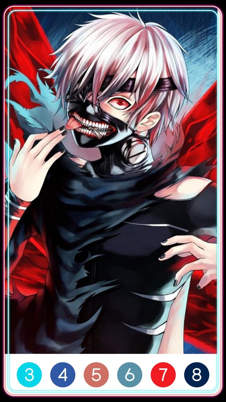 Tokyo Ghoul Paint by Number screenshot image 1_Popularmodapk.com