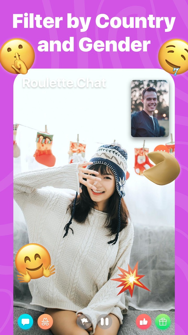 Roulette Chat Video Omegle Ome screenshot image 9_Popularmodapk.com