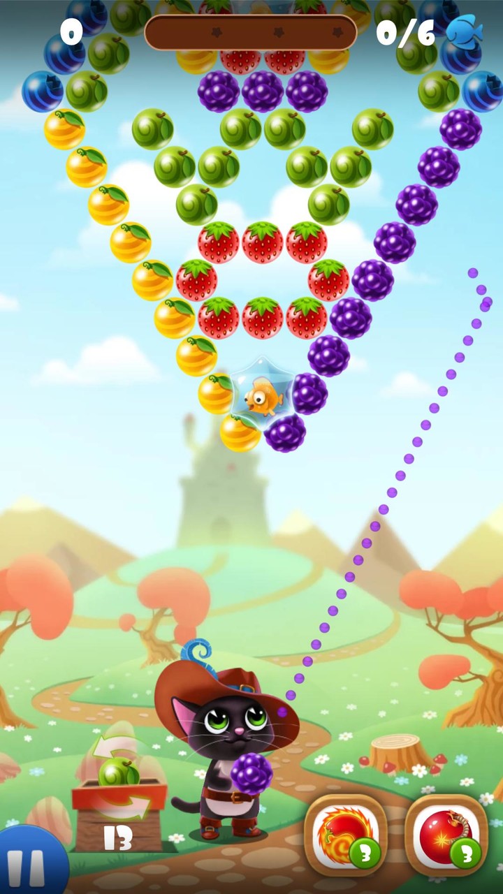 Fruity Cat -  bubble shooter! screenshot image 1_Popularmodapk.com