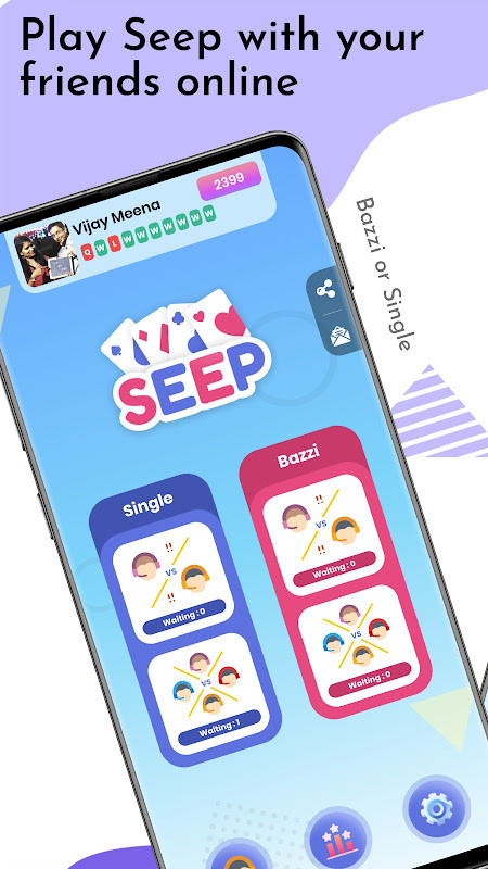 Seep - Sweep Cards Game screenshot image 5_Popularmodapk.com
