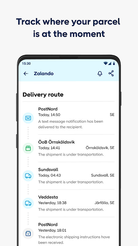 PostNord - Track and send parcels screenshot image 3_Popularmodapk.com