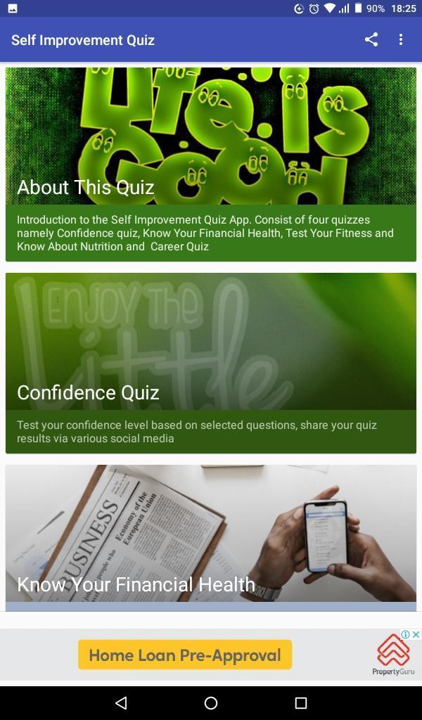 Self Improvement Quiz screenshot image 1_Popularmodapk.com